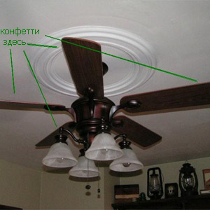 конфетти на люстре