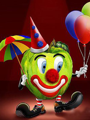 яблоко клоун