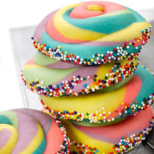 разноцветное печенье