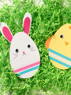 бумажные яички зайчики