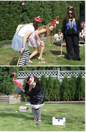 играем в крокет на празднике Алисы