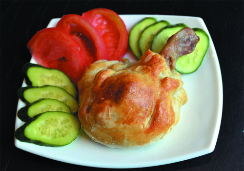 курочкой с картофельным пюре