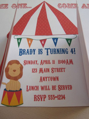 приглашение на цирковой праздник