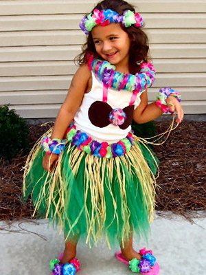 Детский вариант  гавайского костюма 