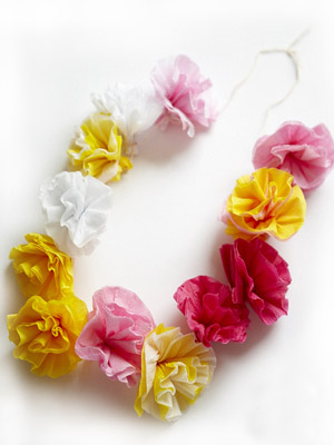 лея из гофрированой бумаги