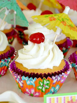 горячие кексы «Под зонтиками»