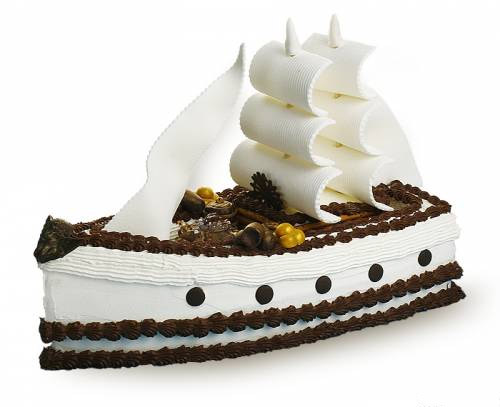 праздничный торт корабль