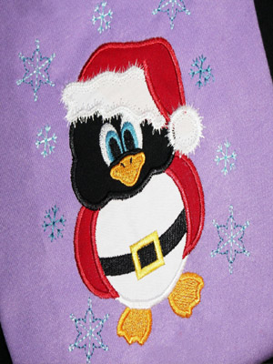 шарф с пингвином