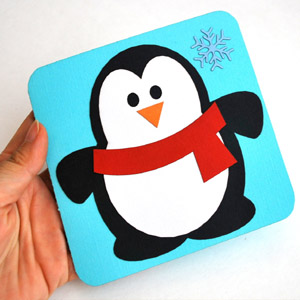 открытка пингвин