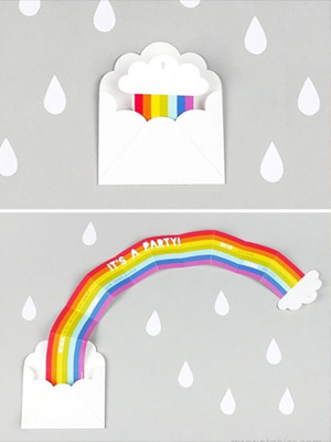 приглашение Радуга-гармошка