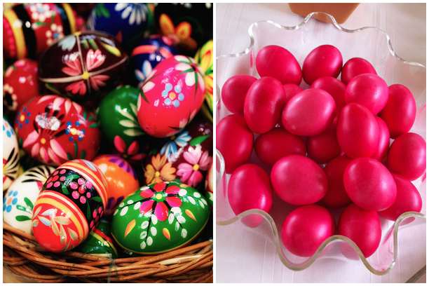 писанки и крашеные яйца