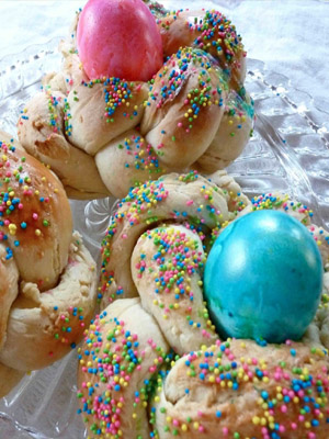 булка - колосок с яйцам