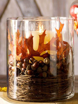 композиция из  свечей