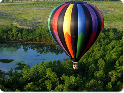 полет на воздушном шаре на День рождения