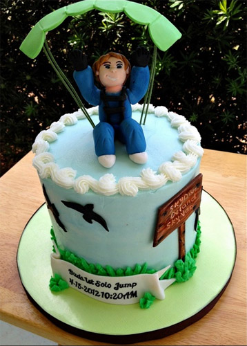 торт парашютист на День рождения