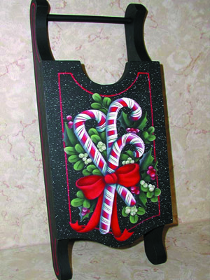 санки с художественной росписью