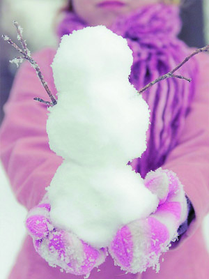 лепить снеговика