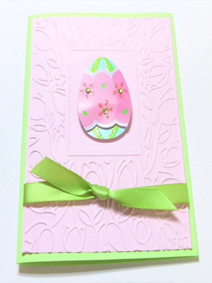 открытка с пасхальным яйцом