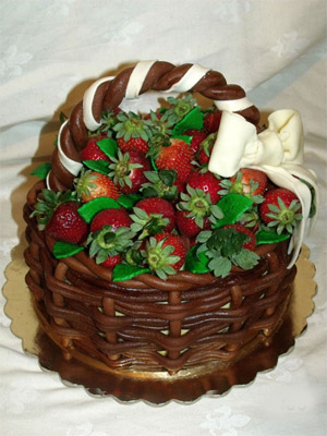 торт-корзинка