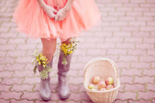 цветы в сапогах