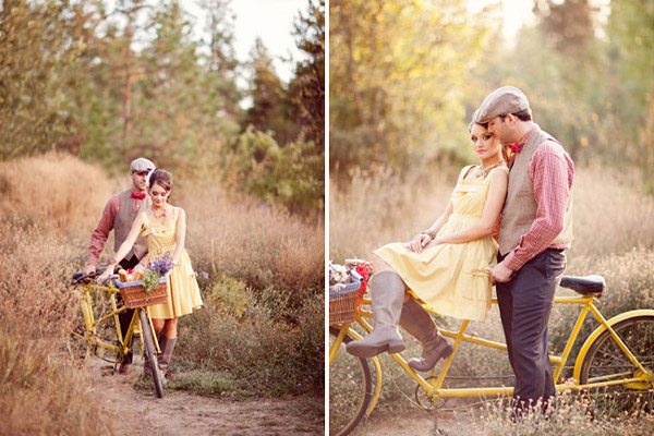 влюбленные на велосепеде