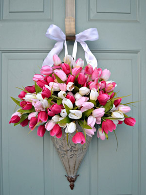 цветочная композиция для двери