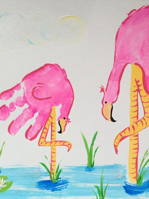 рисунок с оттиска ладошки