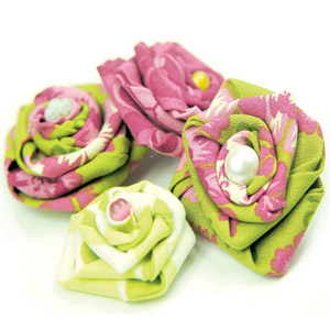 розы из ткани