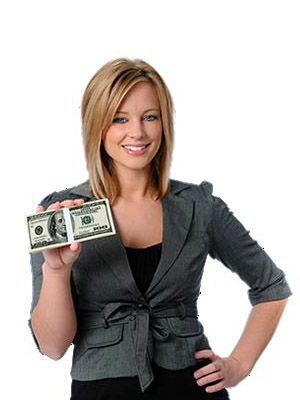 девушка с деньгами