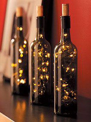 гирлянды в бутылке