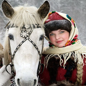 девушка и конь