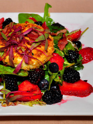 Фруктовый салат с творожником