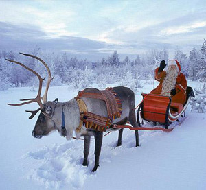 Дед Мороз с оленем