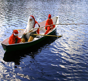 дед Мороз на рыбалке