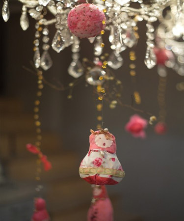 новогодняя игрушка из ткани