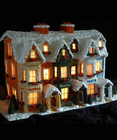 новогодний домик игрушка