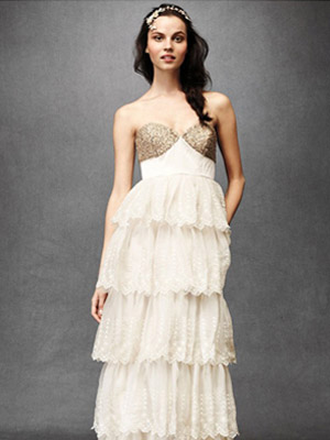 золотое свадебное платье