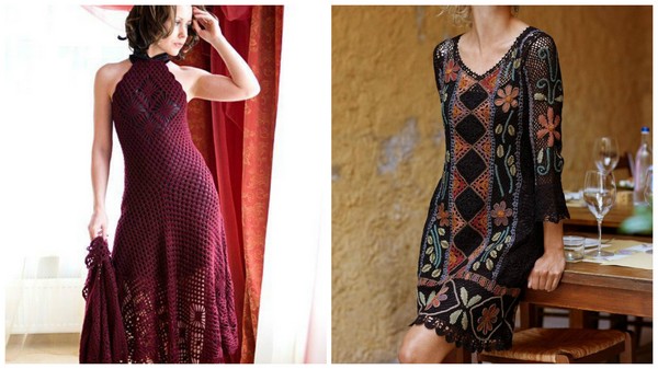 хэндмейд вязанные платья