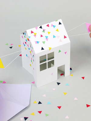 Домик-поздравление