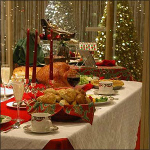 новогодний стол