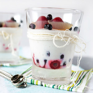 паннакотта с малиной