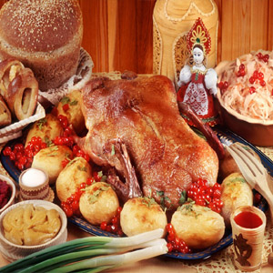 новогодний стол по-сельски