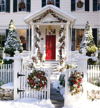 двор на новый год