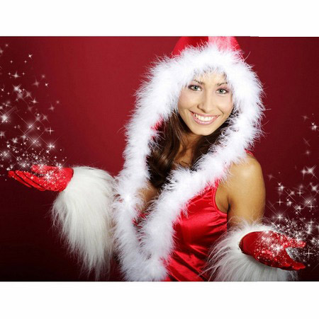 девушка дед мороз