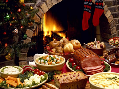 новогодний стол