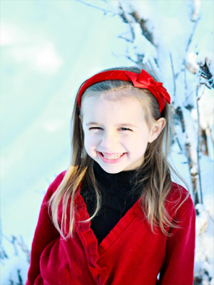 девочка зимой