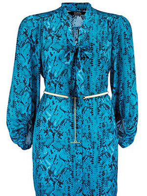 синее платье