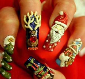 новогодний маникюр