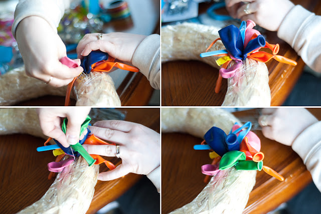 крепим шарики