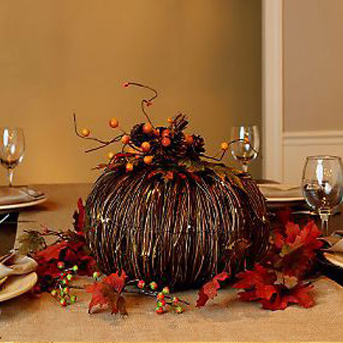 тыква из веточек